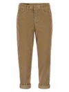 Dondup Five Bags Of Jeans In Camel