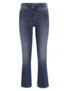 Dondup Mandy High-waisted Flared Jeans With Ankle Length In Denim Blue