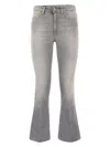 Dondup Mandy - Super Skinny Bootcut Jeans In Stretch Denim In Grey