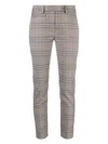 Dondup Prince Of Wales Check Cropped Trousers In Grey