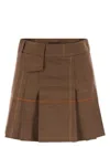 Dondup Prince Of Wales Mini Skirt In Brown