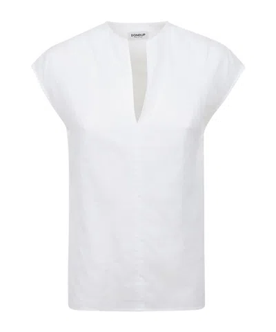 Dondup Women's Shirt Regular In White Muslin