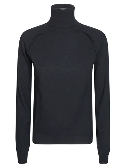 Dondup Polo-neck Wool Sweater In Gray