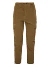 Dondup Velvet Cargo Pants - Eve In Brown