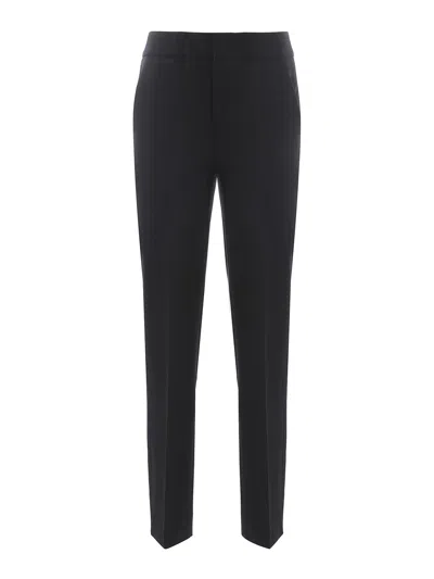 Dondup Wool Blend Trousers In Negro