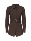 Dondup Wool Gabardine Shirt In Brown