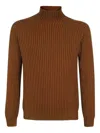 Dondup Wool Turtleneck Sweater In 褐色
