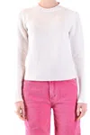 Dondup Crew Neck Knit Sweater Long Sleeves In White