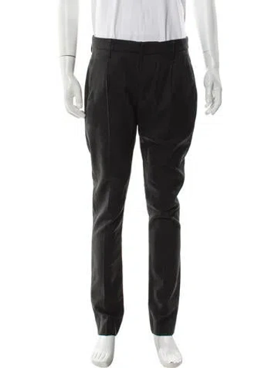 Pre-owned Dondup Wool Moto Pants In Gray