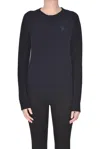 Dondup Long Sleeve Sweater In Navy Blue