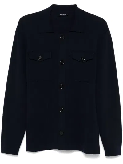 Dondup Wool Shirt Jacket In Blue