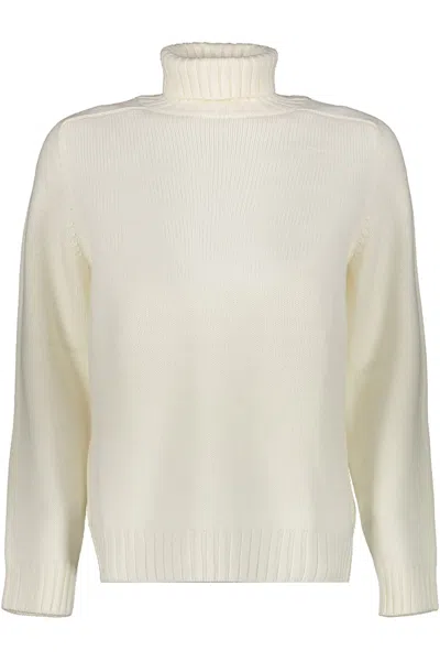 Dondup Wool Turtleneck Jumper In White