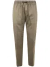 Dondup Yuri Textured Fabric Elastic Waistband Trousers In Metallic