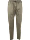 Dondup Yuri Textured Fabric Elastic Waistband Trousers In Metallic
