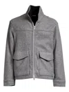 Dondup Zip Flap-pocket Jacket In Gray