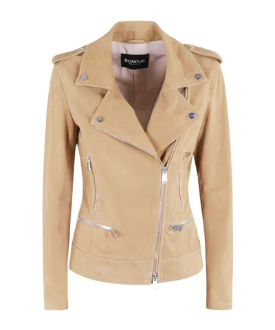 Dondup Zip-up Casual Jacket In Neutral