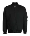 Dondup Zip-up Padded Bomber Jacket In Black