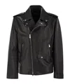 Dondup Leather Jacket In Black