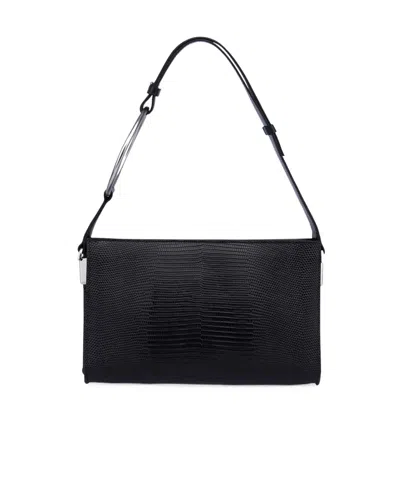 Dondup Ring-detail Leather Clutch Bag In Black
