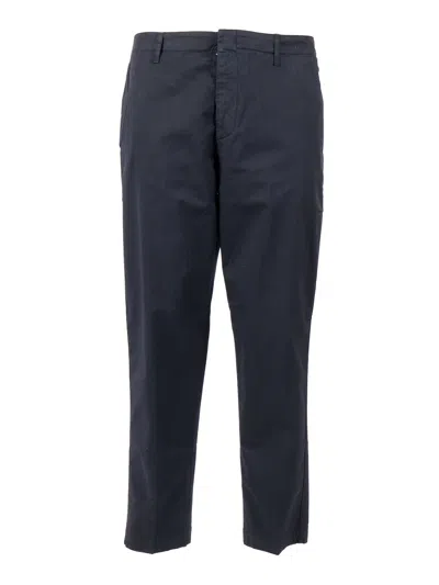 Dondup Zyan Straight Leg Stretch Straight-leg Pants In Blue