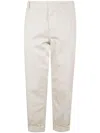 Dondup Cotton Trousers In Beige