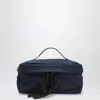 Done Logo-patch Pouch Bag In Blue
