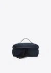 Done Logo-patch Pouch Bag In Blue