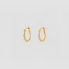 Dongguan Cool Jewelry Company Limited The Double Pavé Essential Huggie Hoop Earrings