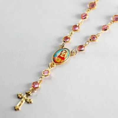 Dongguan Cool Jewelry Company Limited The Pink Crystal Rosary Necklace