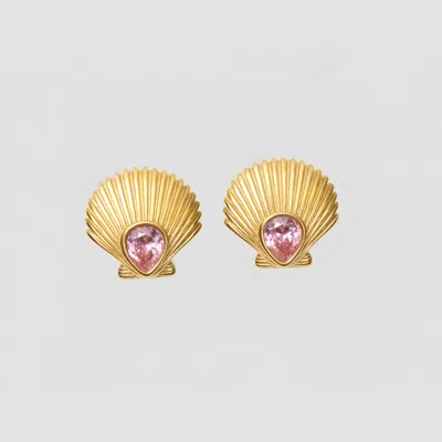 Dongguan Cool Jewelry Company Limited The Pink Crystal Seashell Earrings