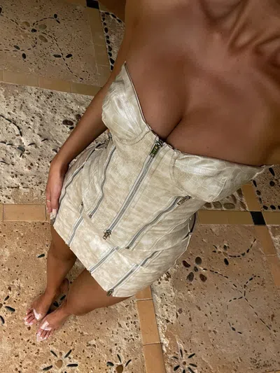 Outcast Evan Corset Top Sand In Neutral