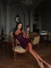 Outcast Vanna Mini Dress Burgundy