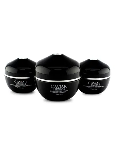 Donna Bella Women's 3-piece Caviar + Omega 3 Beauty Set In Black