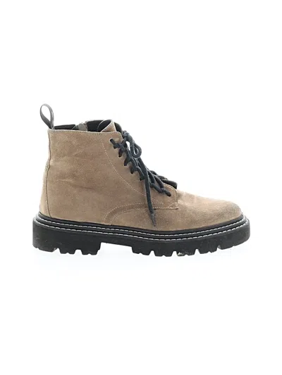 Pre-owned Donna Carolina Ankle Boots In Tan