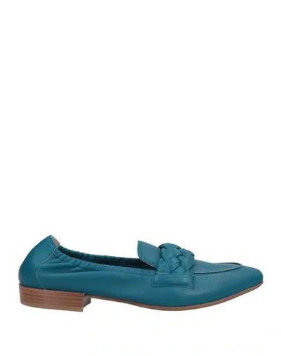 Donna Carolina Woman Loafers Deep Jade Size 11 Soft Leather In Green