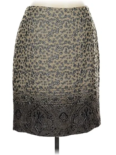 Pre-owned Donna Degnan Formal Skirt In Gold