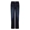 Donna Ida Blue Kate The High Top Patch Pocket Relaxed Wide Leg - When Night Fell In Blue