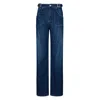 Donna Ida Blue Minnie The High Top Full Length Wide Leg Flared Jeans - Moonlit Morning In Blue