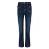 Donna Ida Hope The High Top Patch Pocket Flare - Moody Blues In Blue