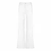 Donna Ida White Joan The High Waisted Patch Pocket Flare - Milk In White