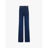 Donna Ida Womens Working Girl Minnie Flared-leg High-rise Stretch-denim Blend Jeans In Working Girl
