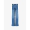 Donna Ida Womens Minnie Flared-leg High-rise Stretch-denim Blend Jeans Lazy Afternoon