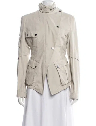 Pre-owned Donna Karan 2 In 1 Corduroy Utility Jacket In Neutrals