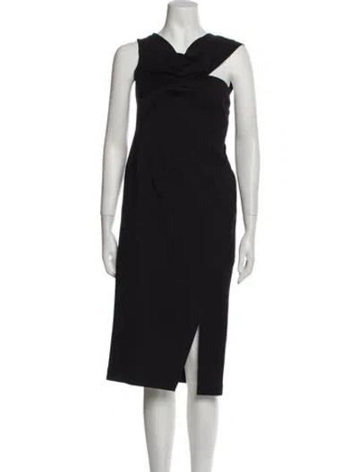 Pre-owned Donna Karan 2010's Midi Length Dress In Black