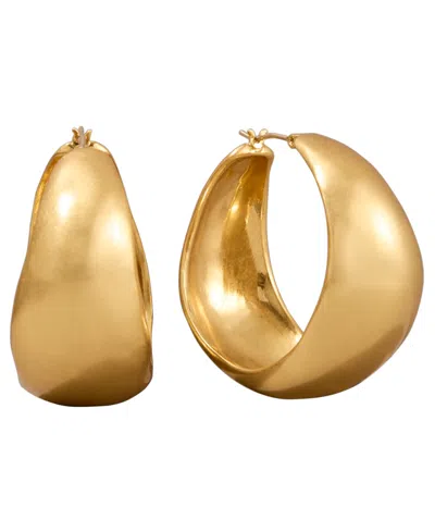 Donna Karan 24k Gold-plated Statement Hoop Earrings