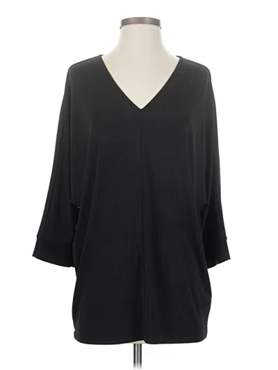 Pre-owned Donna Karan 3/4 Sleeve Blouse In Black