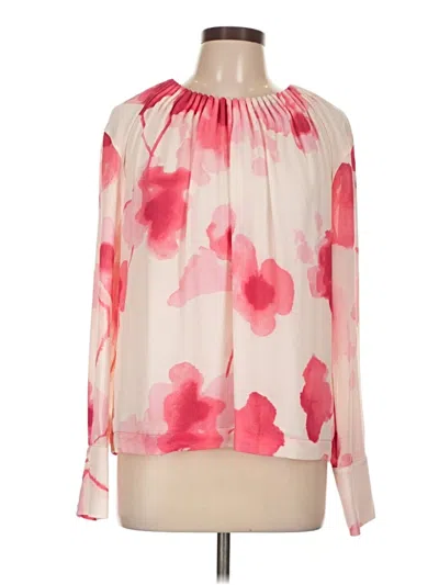 Pre-owned Donna Karan 3/4 Sleeve Blouse In Pink