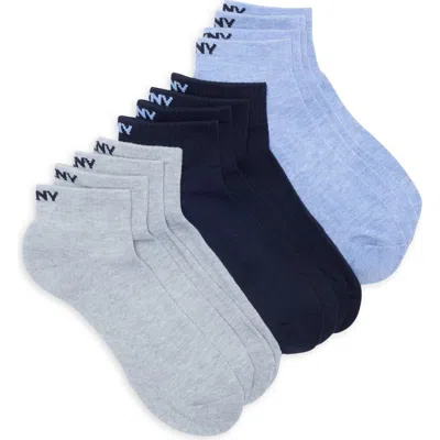 Donna Karan 6-pack Quarter Crew Socks In Multi