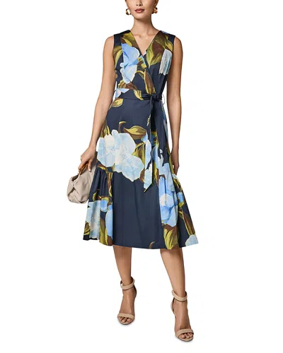 Donna Karan A Line Midi Dress In Multi