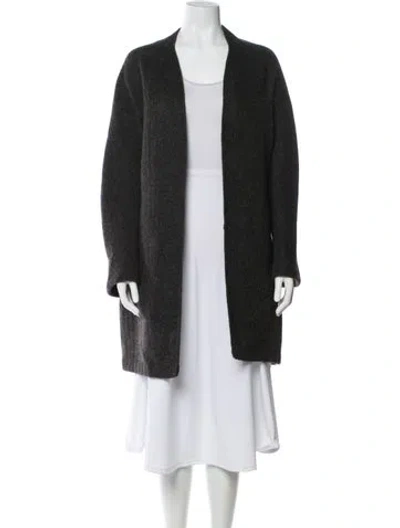 Pre-owned Donna Karan Alpaca Coat In Gray